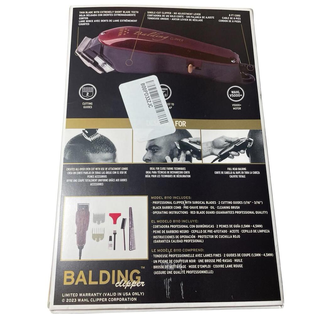 Wahl Professional 5 Star Corded Balding Clipper V5000 Motor Ultra Close Trimming - Picture 2 of 5